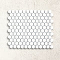 Shapes Hexagon Matt White 26 x 30cm porcelain mosaic face
