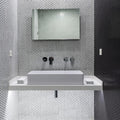 Shapes Hexagon Matt White 26 x 30cm porcelain mosaic room setting