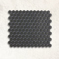 Shapes Hexagon Unglazed Black 26 x 30cm porcelain mosaic face