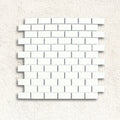 Shapes Mini Metro Bevel Gloss White 30 x 30cm porcelain mosaic face