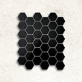 Panelo Black Matt Hexagon 28.1 x 32.5cm porcelain mosaic face
