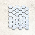 Panelo White Matt Hexagon 28.1 x 32.5cm porcelain mosaic face