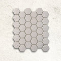 Panelo Argent Matt Hexagon 28.1 x 32.5cm porcelain mosaic face