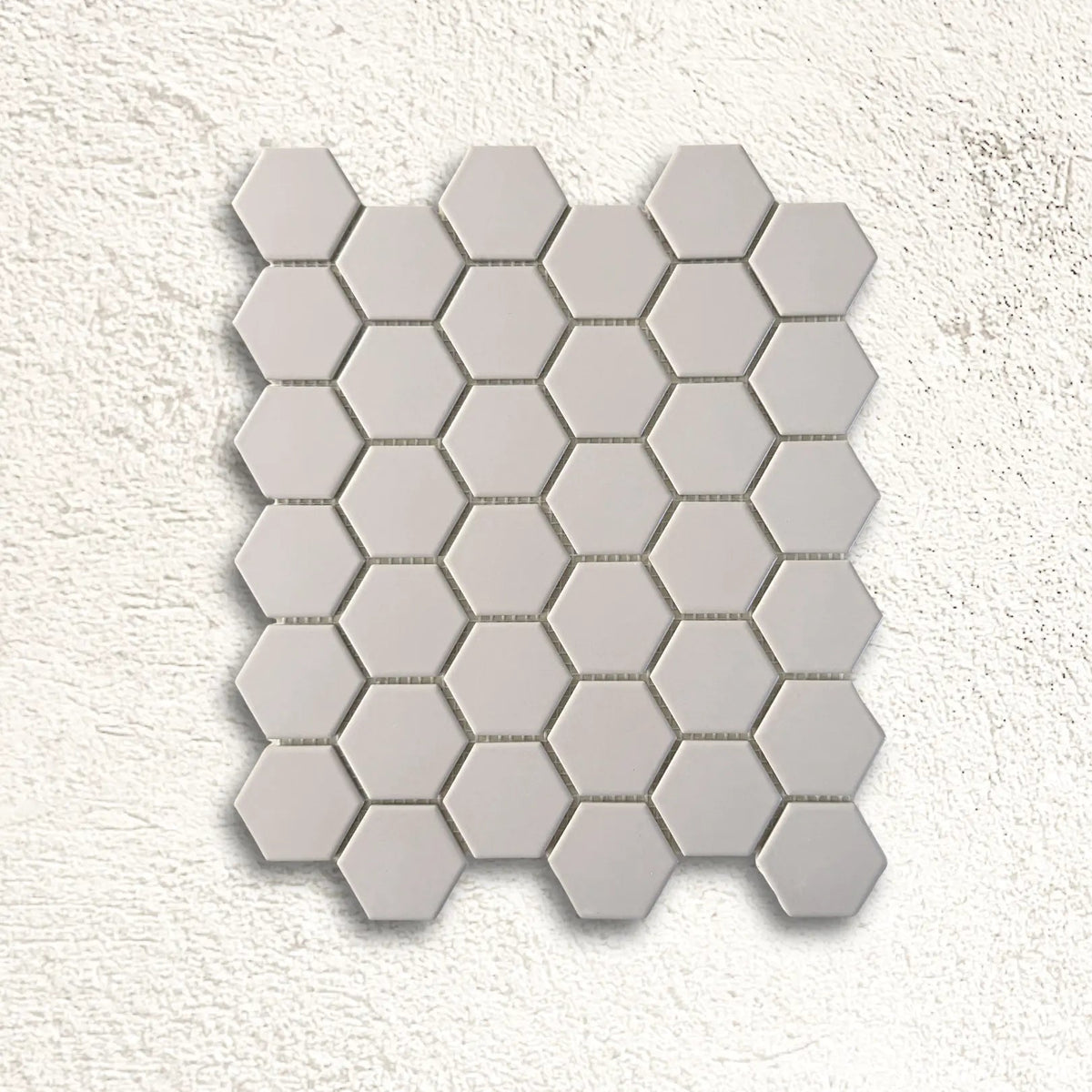 Panelo Argent Matt Hexagon 28.1 x 32.5cm porcelain mosaic face