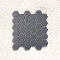 Panelo Graphite Matt Hexagon 28.1 x 32.5cm porcelain mosaic face