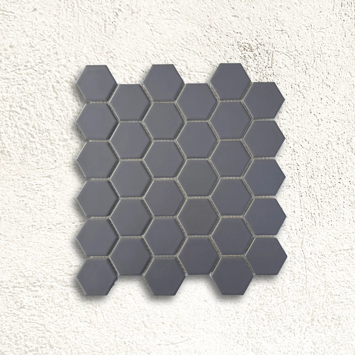Panelo Graphite Matt Hexagon 28.1 x 32.5cm porcelain mosaic face