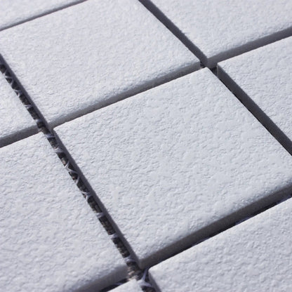 Atlanta White 30.5 x 30.5cm glazed porcelain anti-slip mosaic tile detail