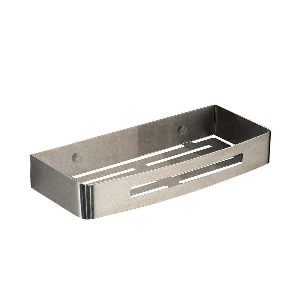 Nerva Shower Basket in Brushed Stainless Steel - Origins Living