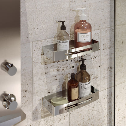 Nerva Shower Basket in Chrome - Origins Living