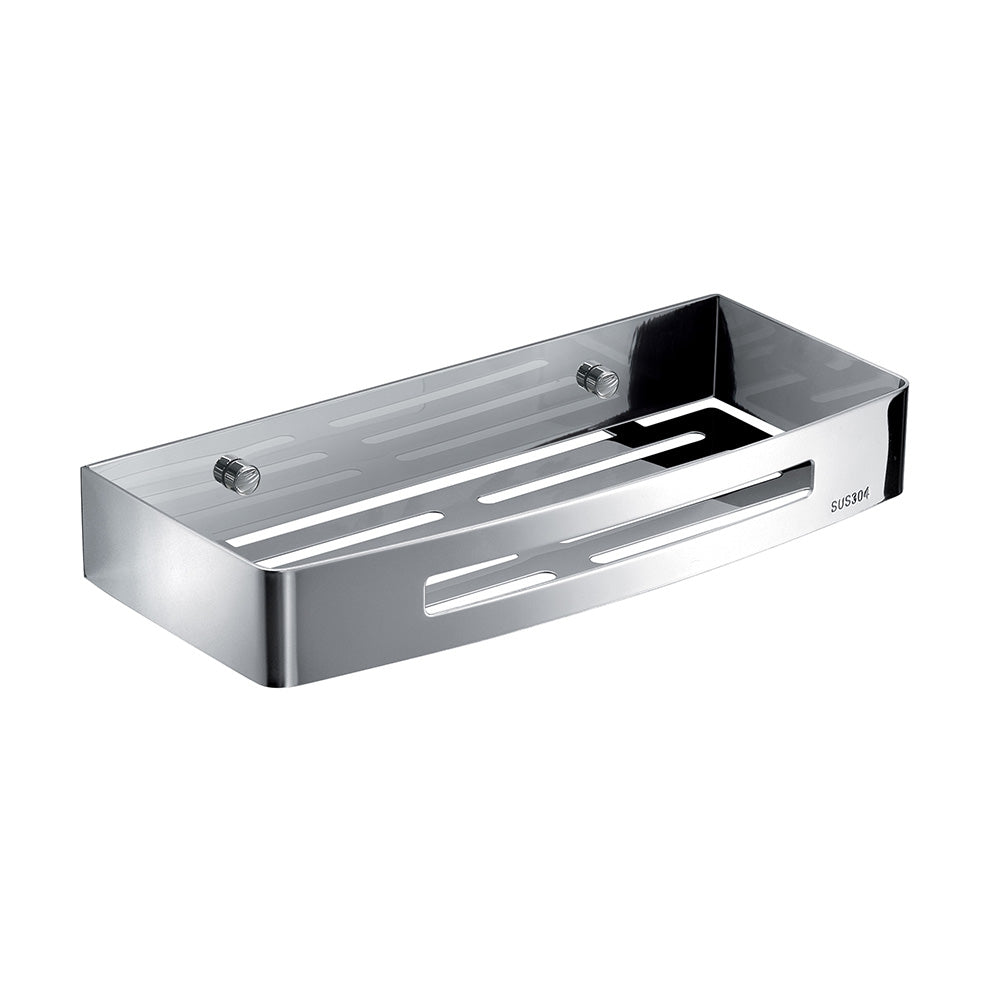 Nerva Shower Basket in Chrome - Origins Living, view 2