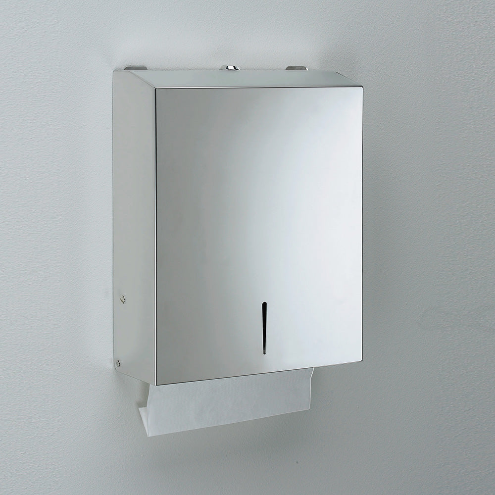Paper Dispenser with Safety Lock in Chrome - Origins Living