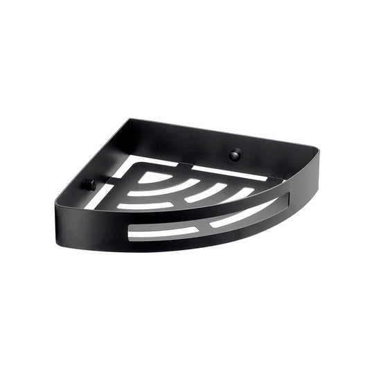 Nerva Corner Shower Basket in Black - Origins Living