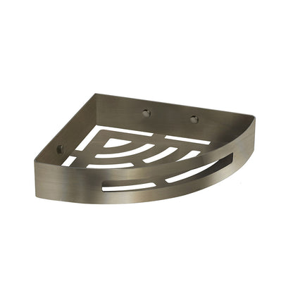 Nerva Corner Shower Basket in Brushed Stainless Steel - Origins Living