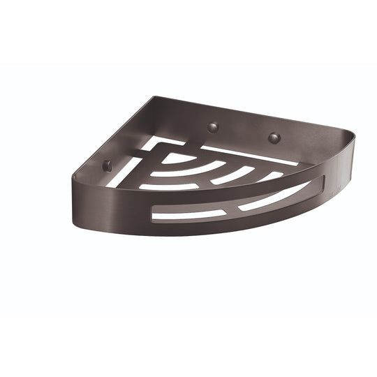 Nerva Corner Shower Basket in Gunmetal - Origins Living