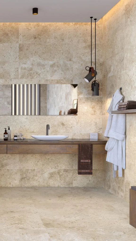 Baltimore 1816 Caramel Matt large format tiles by Hyperion Tiles