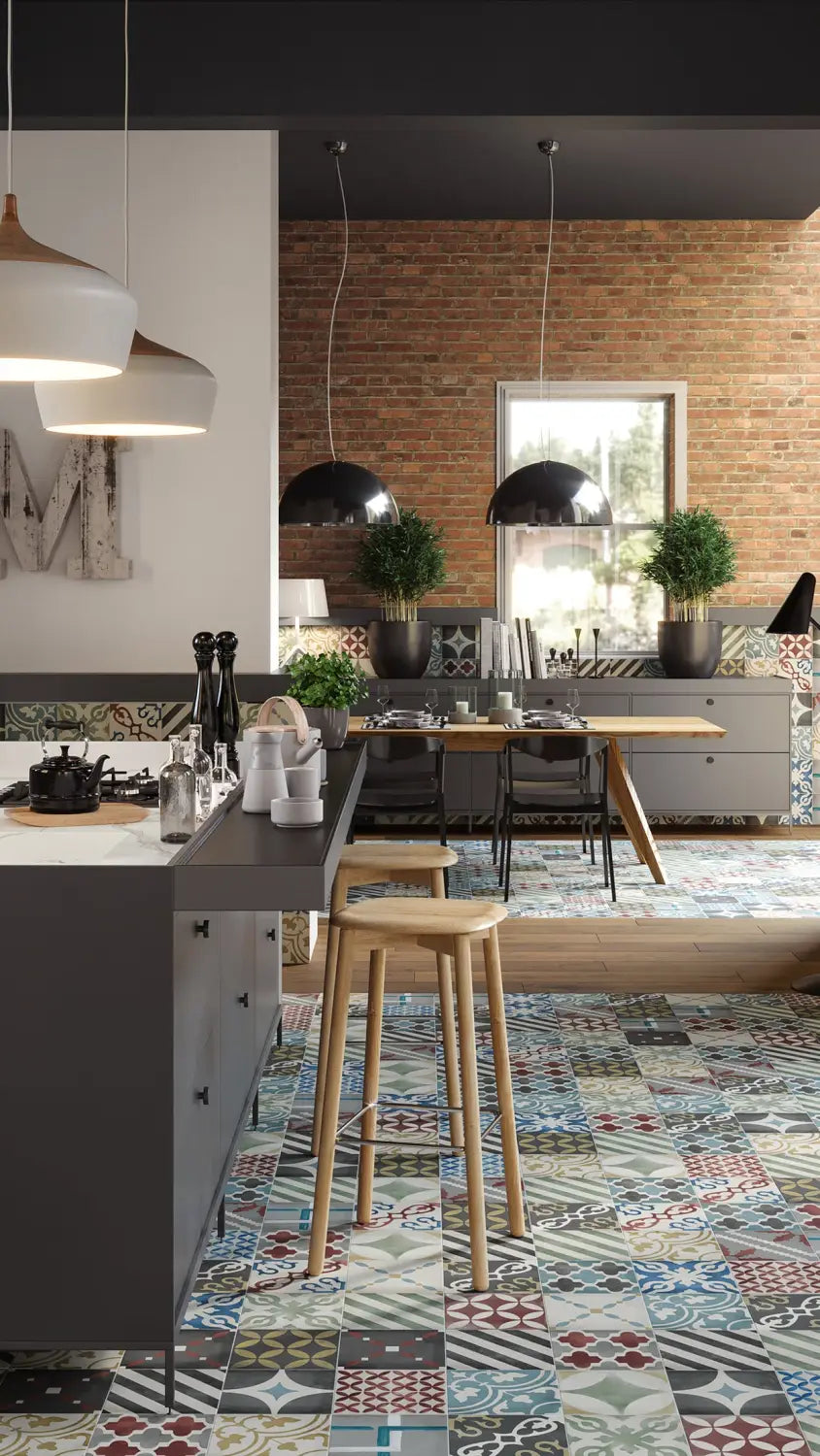 Venti Classic Mix open plan kitchen floor tiles from Hyperion Tiles