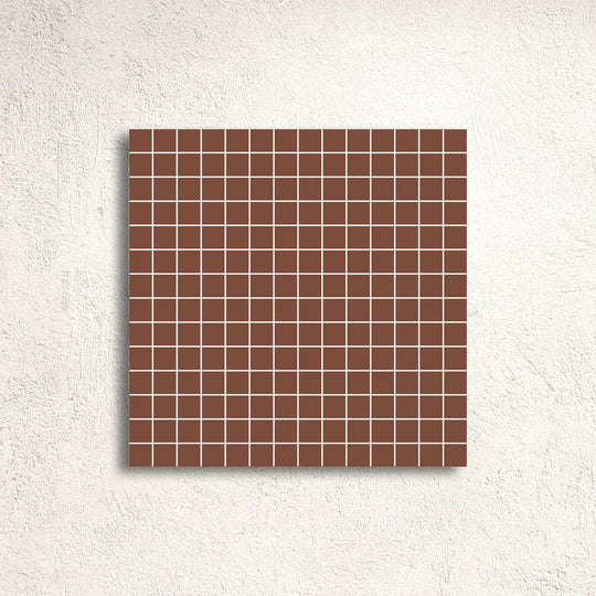 Winckelmans Unglazed Red 2cm Paper-Faced Mosaic 30.8 x 30.8cm porcelain mosaic face
