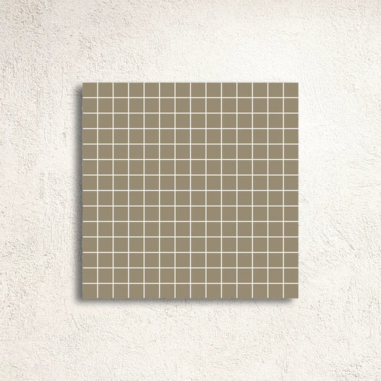 Winckelmans Unglazed Taupe 2cm Paper-Faced Mosaic 30.8 x 30.8cm porcelain mosaic face