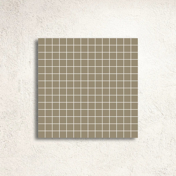 Taupe 2cm Paper-Faced Mosaic 30.8 x 30.8cm