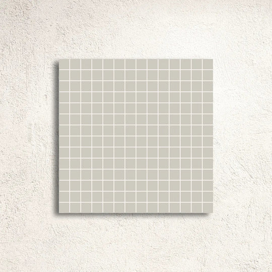 Winckelmans Unglazed Pearl Grey 2cm Paper-Faced Mosaic 30.8 x 30.8cm porcelain mosaic face