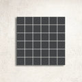 Winckelmans Unglazed Black 5cm Mesh-Backed Mosaic 31.8 x 31.8cm porcelain mosaic face