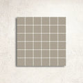 Winckelmans Unglazed Pale Grey 5cm Mesh-Backed Mosaic 31.8 x 31.8cm porcelain mosaic face