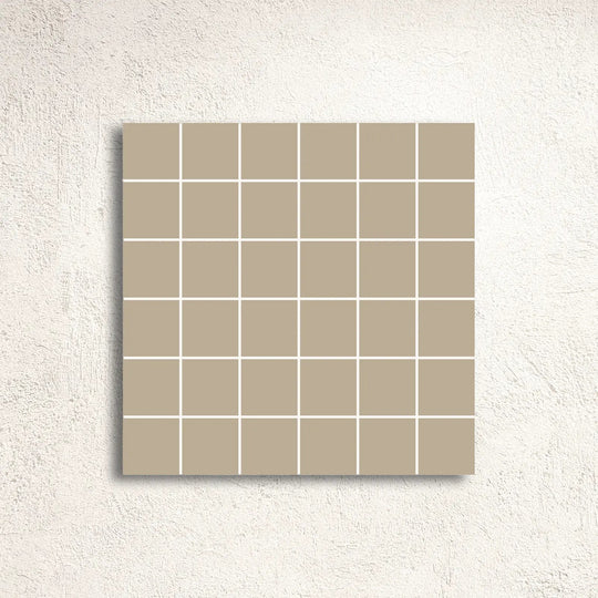 Winckelmans Unglazed Linen 5cm Mesh-Backed Mosaic 31.8 x 31.8cm porcelain mosaic face