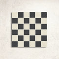 Winckelmans Unglazed Black & White Chequer 5cm Mesh-Backed Mosaic 31.8 x 31.8cm porcelain mosaic face