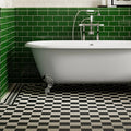 Winckelmans Unglazed White 7 x 7cm unglazed porcelain tile room setting