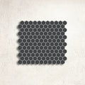 Winckelmans Unglazed Black 5cm Mesh-Backed Mosaic 31.8 x 31.8cm porcelain mosaic face