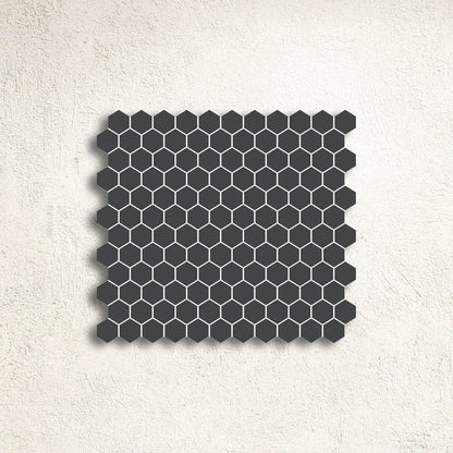 Winckelmans Unglazed Black 5cm Mesh-Backed Mosaic 31.8 x 31.8cm porcelain mosaic face