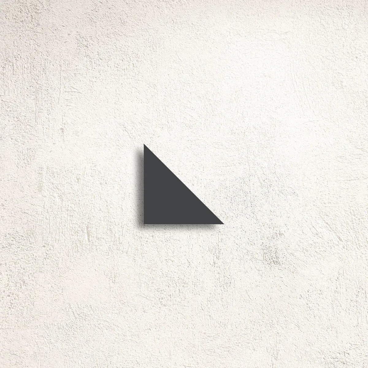 Winckelmans Unglazed Black 7 x 7 x 10cm Triangle unglazed porcelain tile face