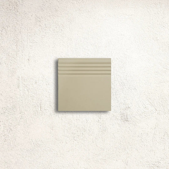 Winckelmans Unglazed White Flat Step Edge 10 x 10cm porcelain tile face