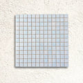 Harmonie Scilly 25 x 25mm crystal porcelain mosaic sheet face in pale sea blue gloss