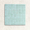 Harmonie Lotus 25 x 25mm crystal porcelain mosaic sheet face in blush lotus pink gloss