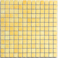 Harmonie Genet 25 x 25mm crystal porcelain mosaic sheet face in broom yellow gloss