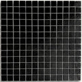 Harmonie Prunelle 25 x 25mm crystal porcelain mosaic sheet face in deep sloe purple gloss