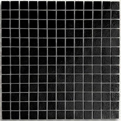 Harmonie Prunelle 25 x 25mm crystal porcelain mosaic sheet face in deep sloe purple gloss