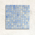 Harmonie Lavande 25 x 25mm crystal porcelain mosaic sheet face in soft lavender purple gloss