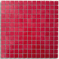 Harmonie Pivoine 25 x 25mm crystal porcelain mosaic sheet face in peony pink gloss