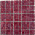 Harmonie Quetsche 25 x 25mm crystal porcelain mosaic sheet face in damson plum gloss