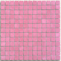 Harmonie Fuchsia 25 x 25mm crystal porcelain mosaic sheet face in vivid fuchsia pink gloss