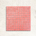 Harmonie Zinnia 25 x 25mm crystal porcelain mosaic sheet face in warm orange gloss
