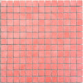Harmonie Zinnia 25 x 25mm crystal porcelain mosaic sheet face in warm orange gloss