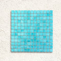 Harmonie Bahamas 25 x 25mm crystal porcelain mosaic sheet face in turquoise blue gloss