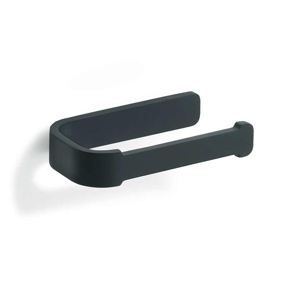 Outline Open Toilet Roll Holder in Black - Origins Living