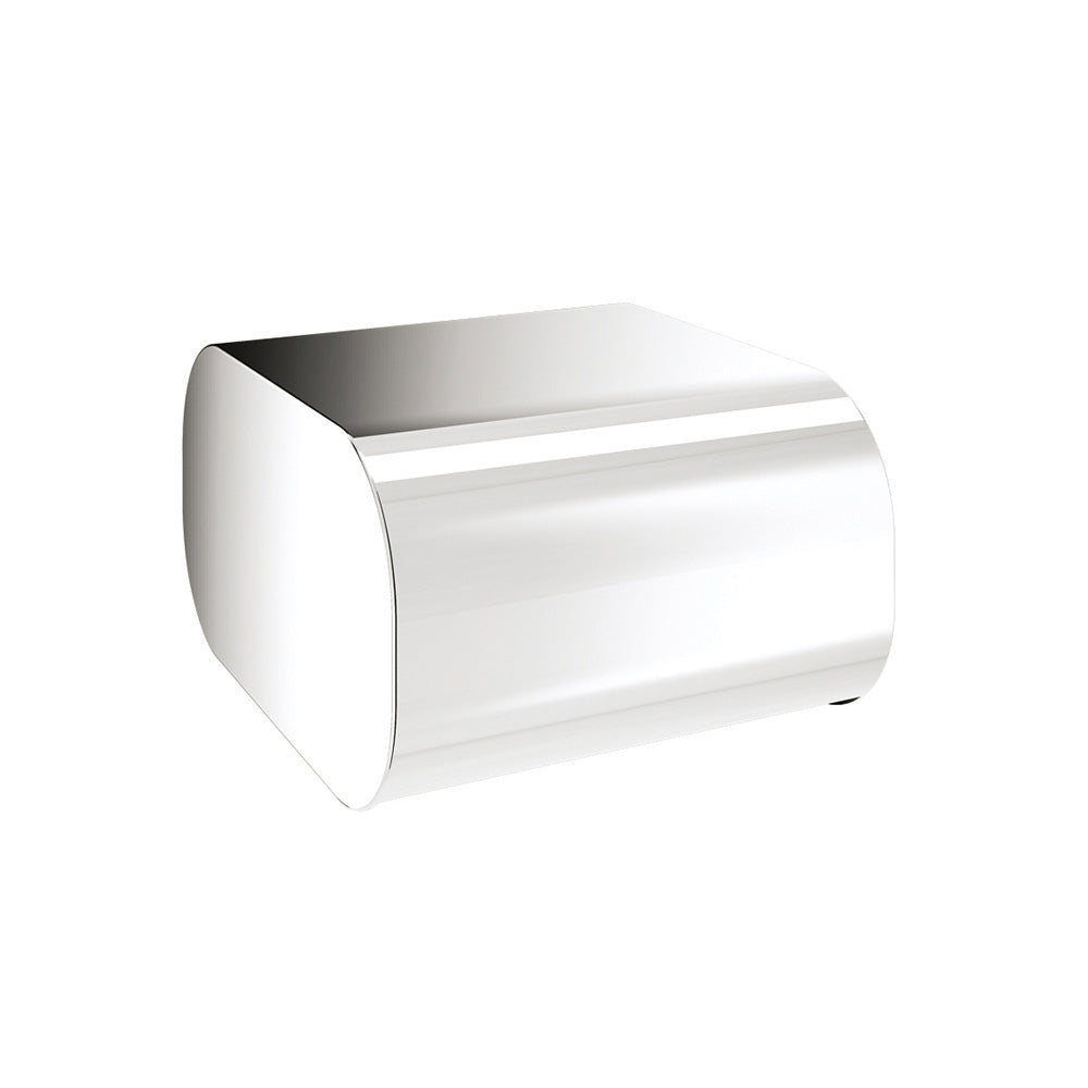 Outline Toilet Roll Holder with Cover in Chrome - Origins Living