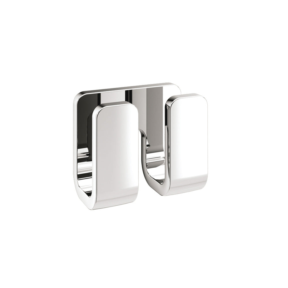 Outline Double Robe Hook in Chrome - Origins Living