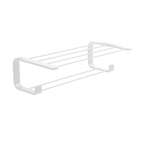 Outline Double Towel Rack in White - Origins Living
