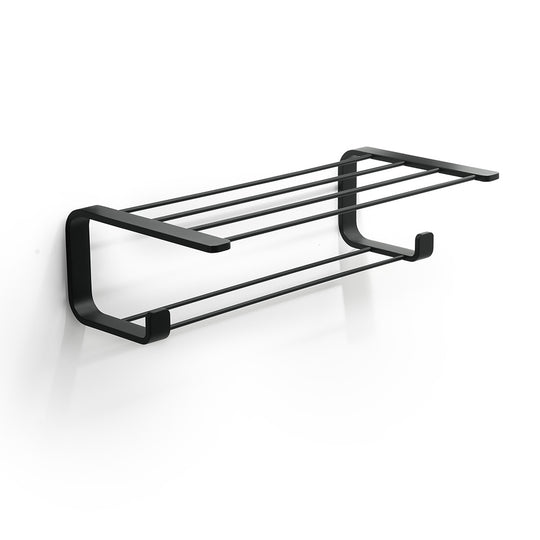 Outline Double Towel Rack in Black - Origins Living